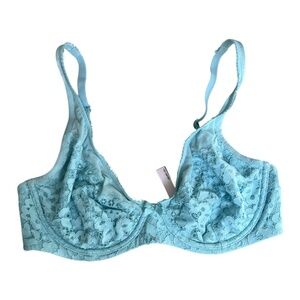 Victoria’s Secret Body by Victoria Unlined Demi Bra Blue Lace 34D